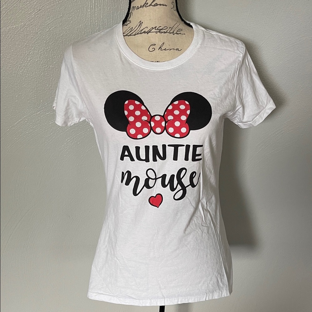 Port & Company Auntie Mouse Disney Graphic Tee White Size S